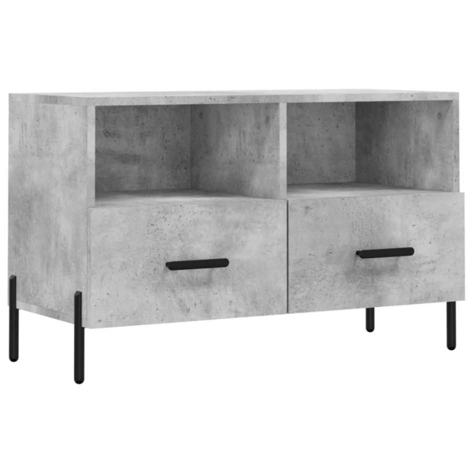 Mueble para TV madera contrachapada gris hormigón 80x36x50