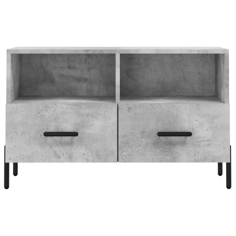 Mueble para TV madera contrachapada gris hormigón 80x36x50