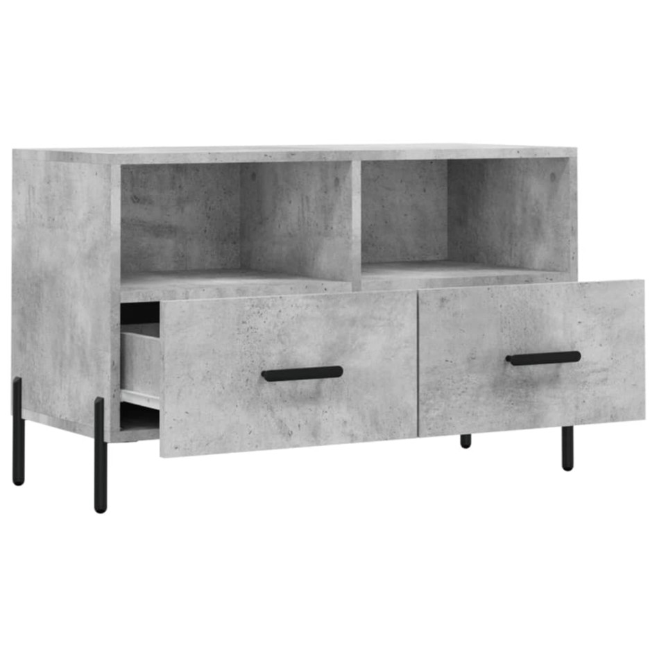 Mueble para TV madera contrachapada gris hormigón 80x36x50