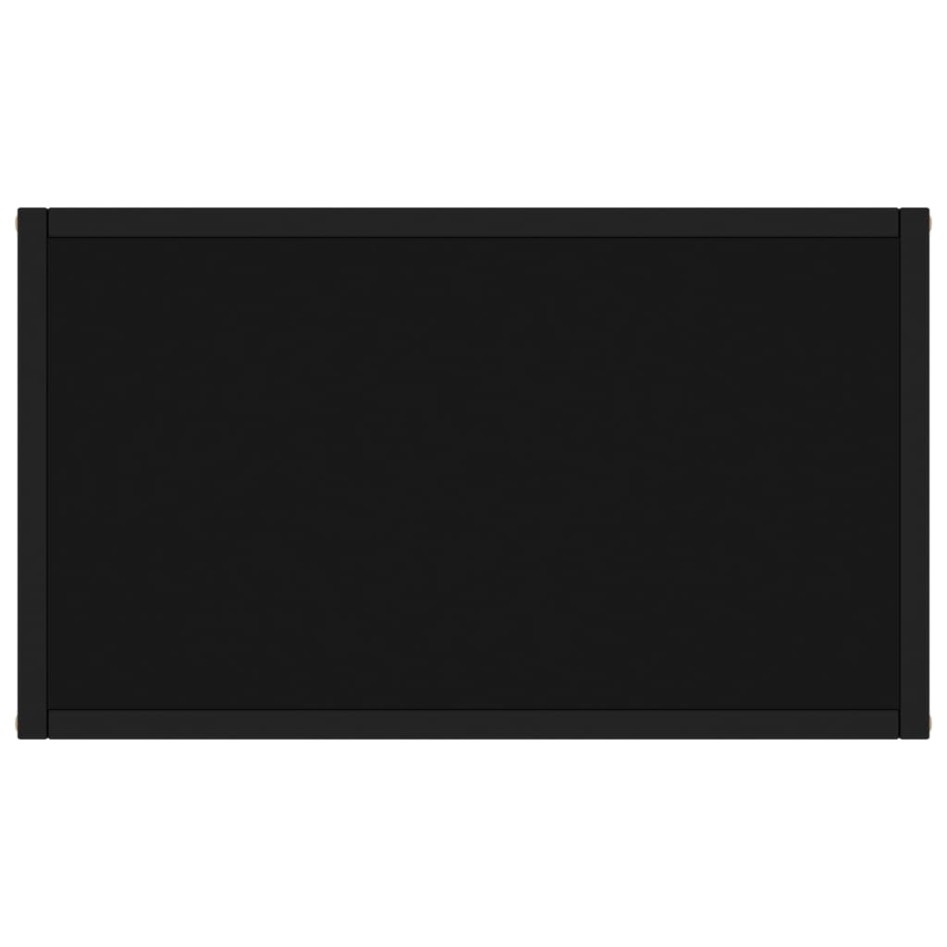 Mesa consola vidrio templado negro 60x35x75
