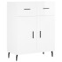 Aparador de madera contrachapada blanco brillante 69,5x34x90