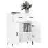Aparador de madera contrachapada blanco brillante 69,5x34x90