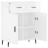 Aparador de madera contrachapada blanco brillante 69,5x34x90