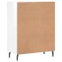 Aparador de madera contrachapada blanco brillante 69,5x34x90