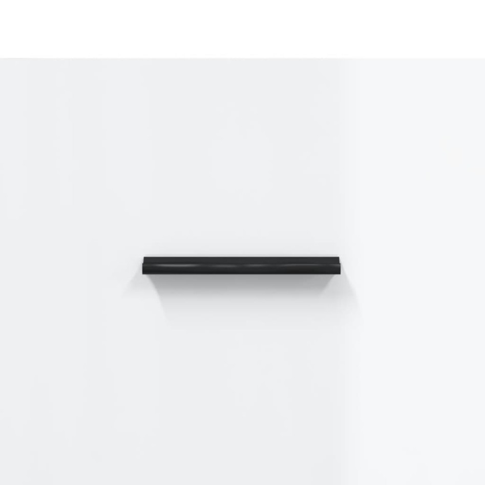 Aparador de madera contrachapada blanco brillante 69,5x34x90