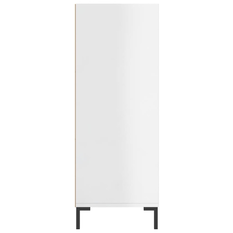 Estantería madera de ingeniería blanco brillo 69,5x32,5x90