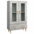 Aparador de madera contrachapada gris hormigón 70x31x115
