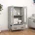 Aparador de madera contrachapada gris hormigón 70x31x115