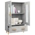 Aparador de madera contrachapada gris hormigón 70x31x115