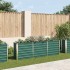 Arriate de jardín de acero galvanizado verde 240x40x77