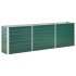 Arriate de jardín de acero galvanizado verde 240x40x77
