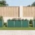 Arriate de jardín de acero galvanizado verde 240x40x77