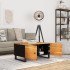 Mesa de centro madera maciza acacia y contrachapada 80x50x40