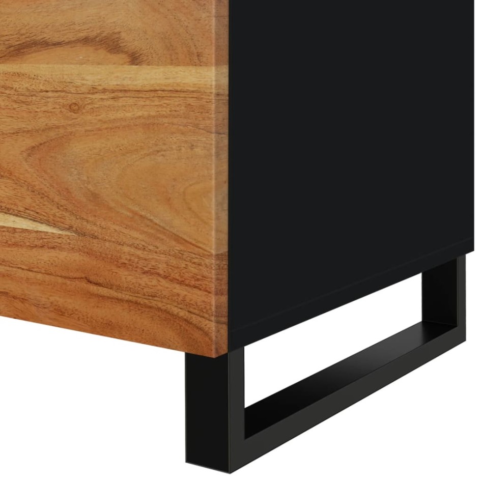 Mesa de centro madera maciza acacia y contrachapada 80x50x40