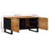 Mesa de centro madera maciza acacia y contrachapada 80x50x40