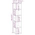 Mueble de esquina madera ingeniería roble Sonoma 33x33x164,5