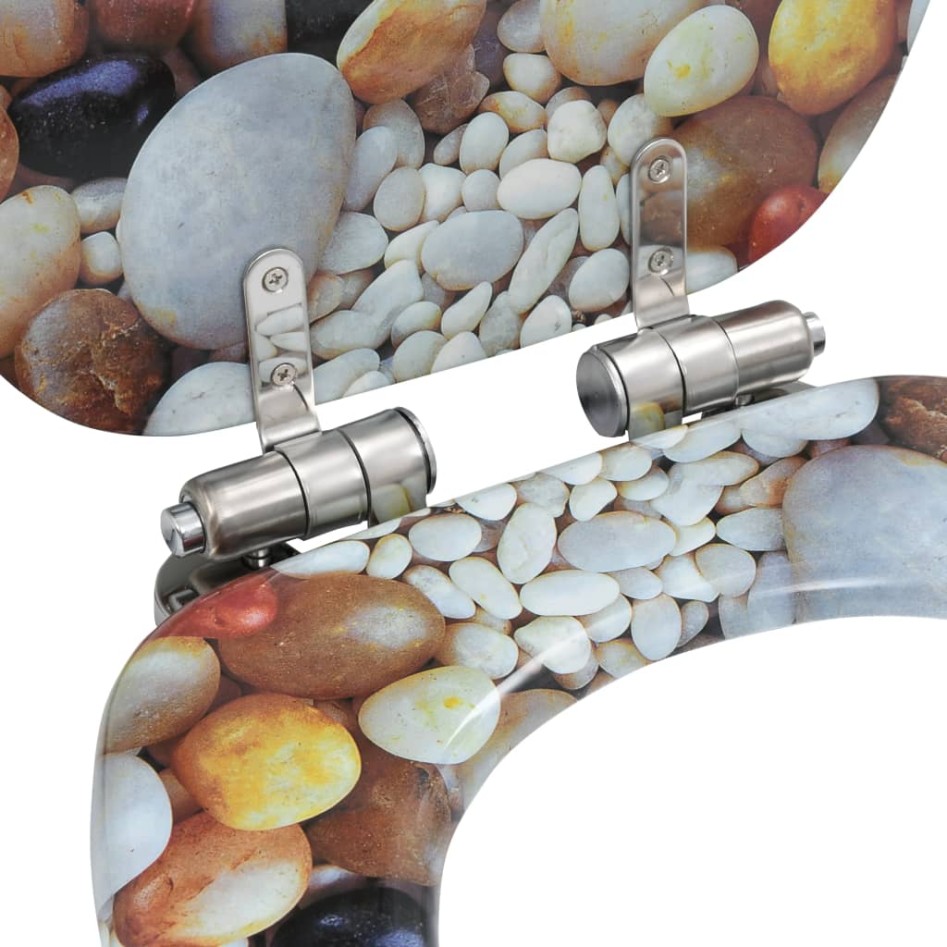 Asiento inodoro WC MDF tapa de cierre suave diseño