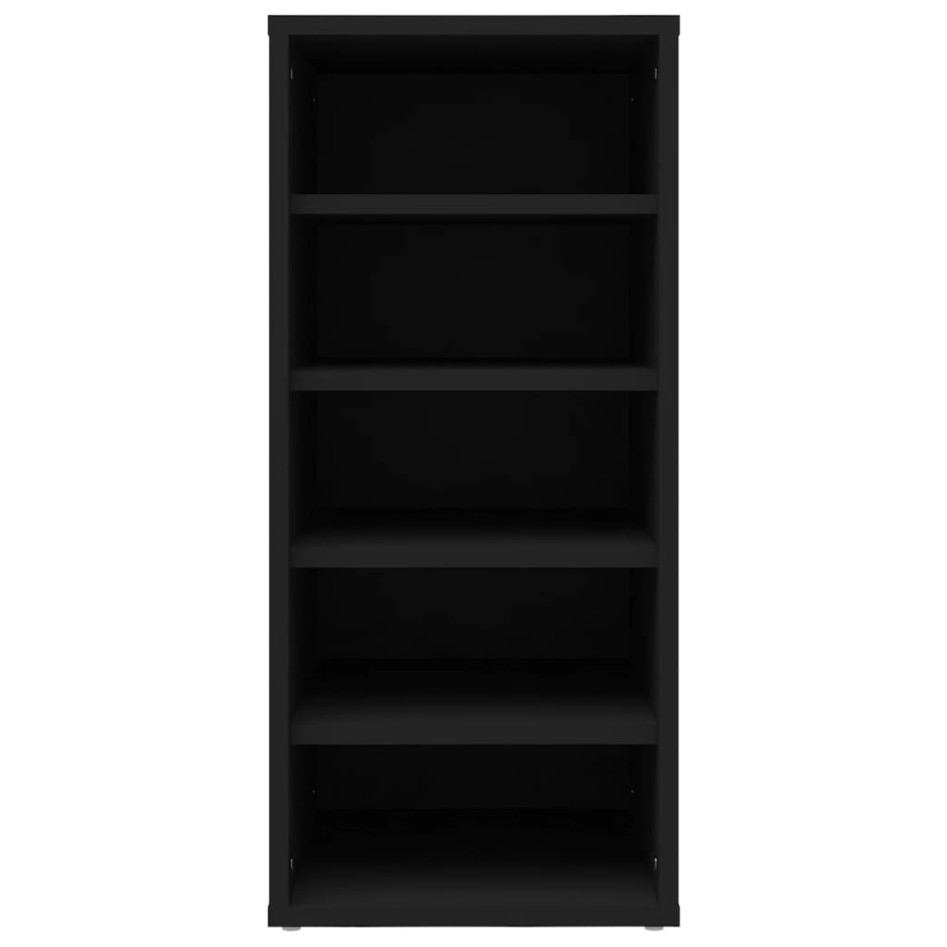 Muebles zapateros 2 uds madera contrachapada negro