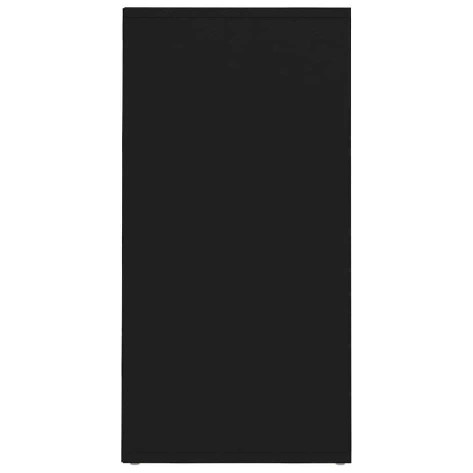 Muebles zapateros 2 uds madera contrachapada negro