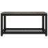 Mesita auxiliar MDF y hierro gris y negro 90x45x45