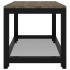 Mesita auxiliar MDF y hierro gris y negro 90x45x45