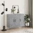 Aparador de madera de ingeniería gris hormigón 90x34x80