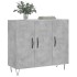 Aparador de madera de ingeniería gris hormigón 90x34x80