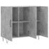 Aparador de madera de ingeniería gris hormigón 90x34x80