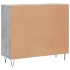 Aparador de madera de ingeniería gris hormigón 90x34x80