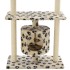 Rascador para gatos con poste de sisal 95 cm huellas