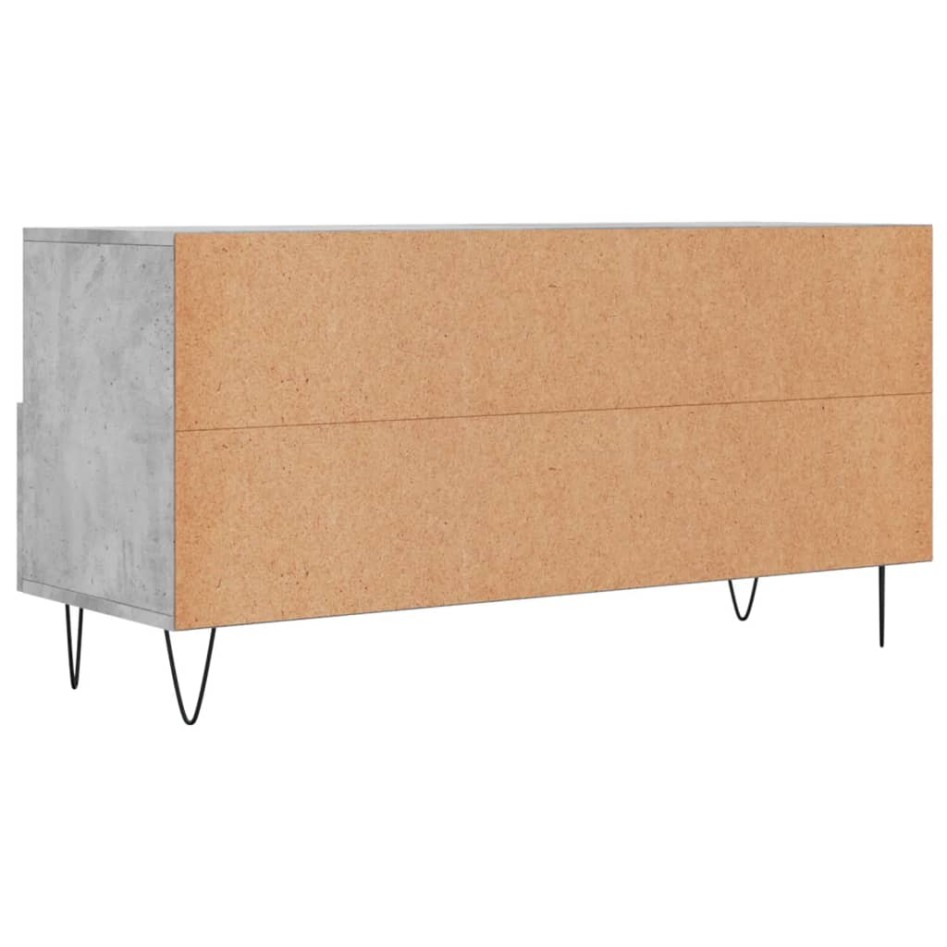 Mueble de TV madera de ingeniería gris hormigón 102x36x50