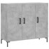 Aparador de madera de ingeniería gris hormigón 90x34x80