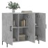 Aparador de madera de ingeniería gris hormigón 90x34x80