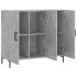 Aparador de madera de ingeniería gris hormigón 90x34x80