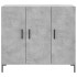 Aparador de madera de ingeniería gris hormigón 90x34x80