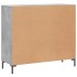 Aparador de madera de ingeniería gris hormigón 90x34x80