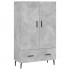 Aparador alto madera de ingeniería gris hormigón 69,5x31x115