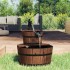 Fuente de agua con bomba madera maciza de abeto 44,5x44,5x58