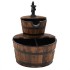 Fuente de agua con bomba madera maciza de abeto 44,5x44,5x58