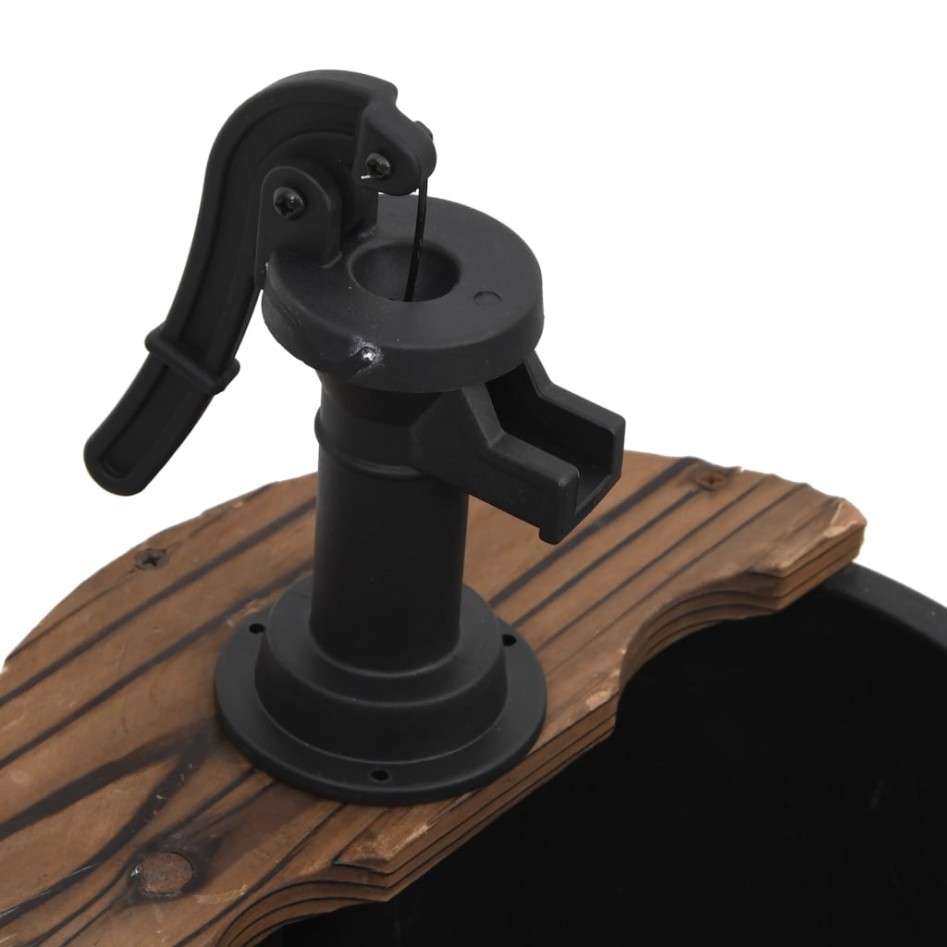 Fuente de agua con bomba madera maciza de abeto 44,5x44,5x58