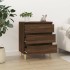 Aparador madera contrachapada marrón roble 60x35x70