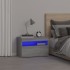 Mesitas de noche con luces LED 2 uds gris Sonoma 60x35x40