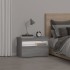 Mesitas de noche con luces LED 2 uds gris Sonoma 60x35x40