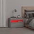 Mesitas de noche con luces LED 2 uds gris Sonoma 60x35x40