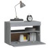 Mesitas de noche con luces LED 2 uds gris Sonoma 60x35x40