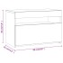 Mesitas de noche con luces LED 2 uds gris Sonoma 60x35x40