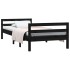 Estructura de cama madera maciza de pino negro 75x190