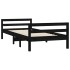 Estructura de cama madera maciza de pino negro 75x190