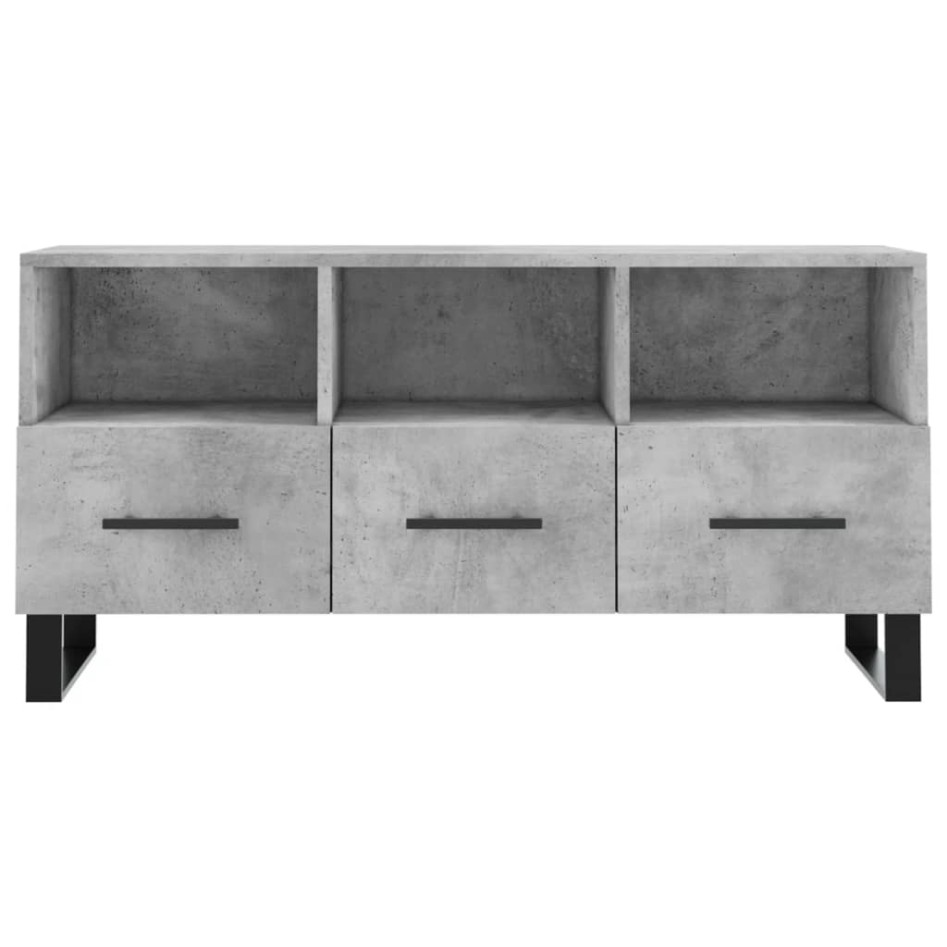 Mueble de TV madera de ingeniería gris hormigón 102x36x50
