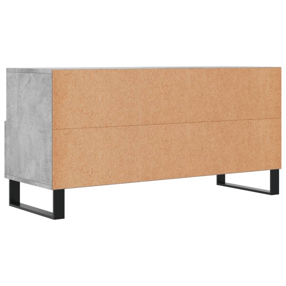 Mueble de TV madera de ingeniería gris hormigón 102x36x50